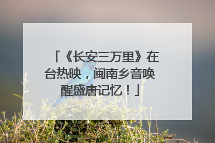《长安三万里》在台热映，闽南乡音唤醒盛唐记忆！