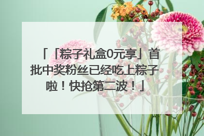 「粽子礼盒0元享」首批中奖粉丝已经吃上粽子啦！快抢第二波！
