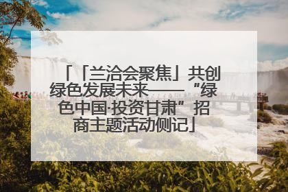 「兰洽会聚焦」共创绿色发展未来——“绿色中国·投资甘肃”招商主题活动侧记