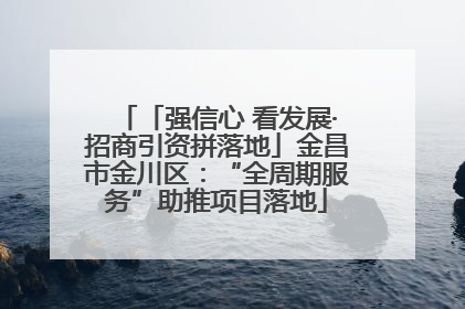 「强信心 看发展·招商引资拼落地」金昌市金川区：“全周期服务”助推项目落地