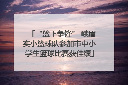 “篮下争锋” 峨眉实小篮球队参加市中小学生篮球比赛获佳绩