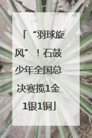 “羽球旋风”！石鼓少年全国总决赛揽1金1银1铜