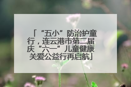 “五小”防治护童行，连云港市第二届庆“六一”儿童健康关爱公益行再启航