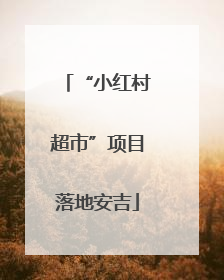 “小红村超市”项目落地安吉