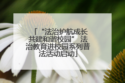 “法治护航成长 共建和谐校园” 法治教育进校园系列普法活动启动