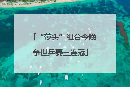 “莎头”组合今晚争世乒赛三连冠