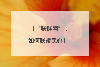 “联群网”，如何联紧民心