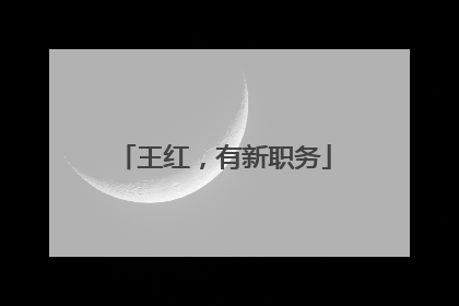王红，有新职务