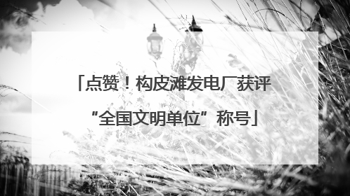 点赞！构皮滩发电厂获评“全国文明单位”称号