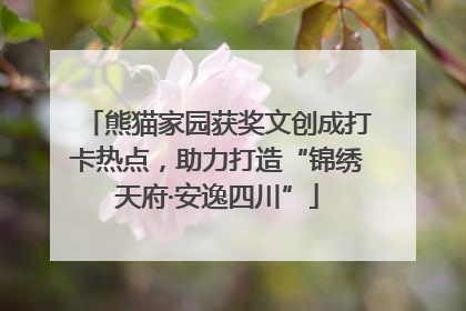 熊猫家园获奖文创成打卡热点，助力打造“锦绣天府·安逸四川”