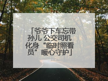 爷爷下车忘带孙儿 公交司机化身“临时照看员”暖心守护