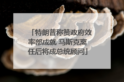 特朗普称赞政府效率部成就 马斯克离任后将成总统顾问