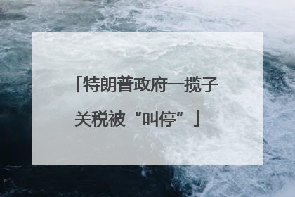 特朗普政府一揽子关税被“叫停”