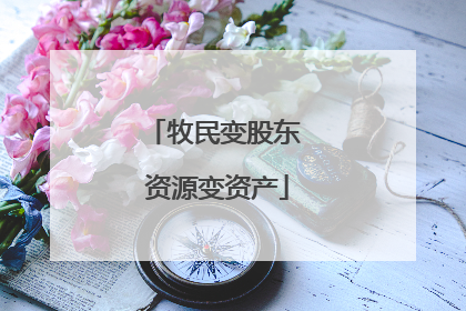 牧民变股东 资源变资产