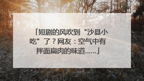 短剧的风吹到“沙县小吃”了？网友：空气中有拌面扁肉的味道……