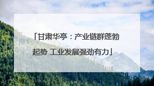 甘肃华亭：产业链群蓬勃起势 工业发展强劲有力
