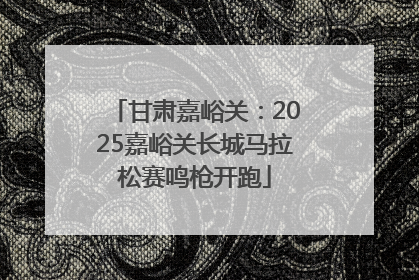 甘肃嘉峪关：2025嘉峪关长城马拉松赛鸣枪开跑
