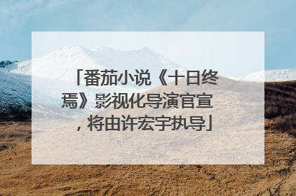 番茄小说《十日终焉》影视化导演官宣，将由许宏宇执导