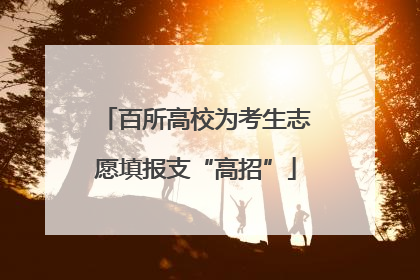 百所高校为考生志愿填报支“高招”