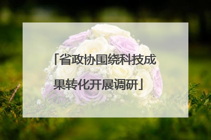 省政协围绕科技成果转化开展调研