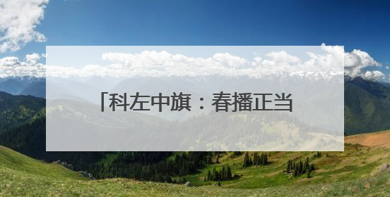 科左中旗：春播正当时 沃野绘“丰”景