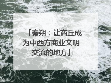 秦朔：让商丘成为中西方商业文明交流的地方