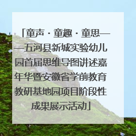 童声・童趣・童思——五河县新城实验幼儿园首届思维导图讲述嘉年华暨安徽省学前教育教研基地园项目阶段性成果展示活动