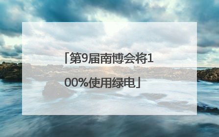 第9届南博会将100%使用绿电
