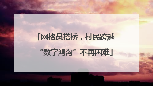 网格员搭桥，村民跨越“数字鸿沟”不再困难