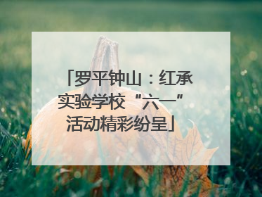 罗平钟山：红承实验学校“六一”活动精彩纷呈