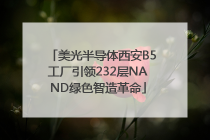 美光半导体西安B5工厂引领232层NAND绿色智造革命
