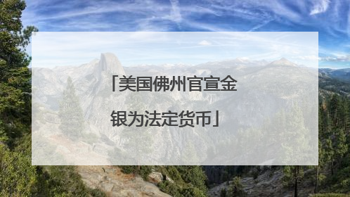 美国佛州官宣金银为法定货币