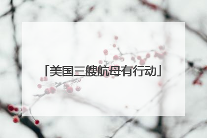 美国三艘航母有行动