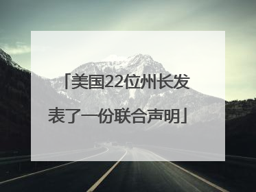 美国22位州长发表了一份联合声明