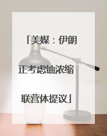 美媒：伊朗正考虑铀浓缩联营体提议