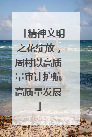 精神文明之花绽放，周村以高质量审计护航高质量发展
