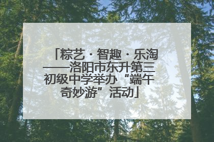 粽艺・智趣・乐淘——洛阳市东升第三初级中学举办“端午奇妙游”活动
