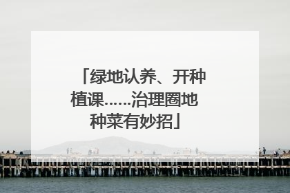 绿地认养、开种植课……治理圈地种菜有妙招