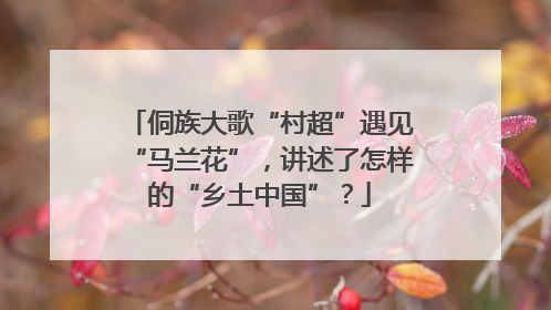 侗族大歌“村超”遇见“马兰花”，讲述了怎样的“乡土中国”？