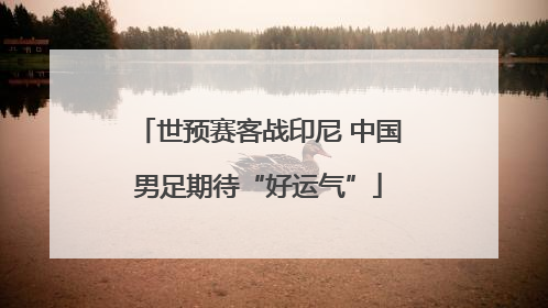 世预赛客战印尼 中国男足期待“好运气”
