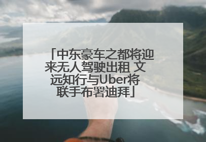 中东豪车之都将迎来无人驾驶出租 文远知行与Uber将联手布署迪拜