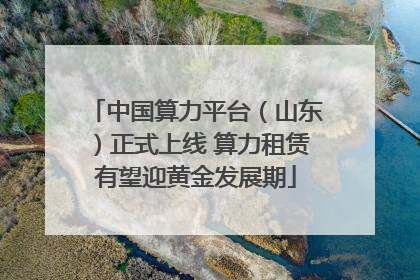 中国算力平台（山东）正式上线 算力租赁有望迎黄金发展期