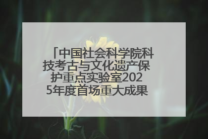 中国社会科学院科技考古与文化遗产保护重点实验室2025年度首场重大成果发布会在京举行