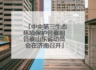 中央第三生态环境保护督察组督察山东省动员会在济南召开