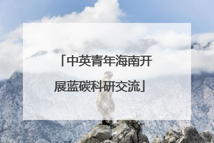 中英青年海南开展蓝碳科研交流