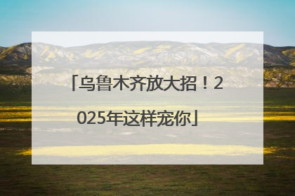 乌鲁木齐放大招！2025年这样宠你
