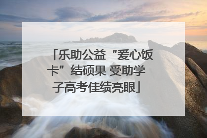 乐助公益“爱心饭卡”结硕果 受助学子高考佳绩亮眼