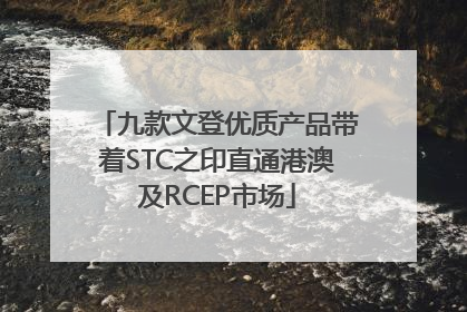 九款文登优质产品带着STC之印直通港澳及RCEP市场