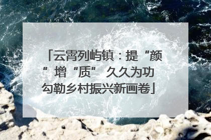 云霄列屿镇：提“颜”增“质” 久久为功勾勒乡村振兴新画卷