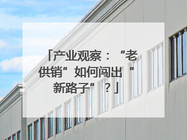 产业观察：“老供销”如何闯出“新路子”？